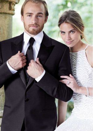 TRAJE ELEGANTE NEGRO PARA CABALLERO 165